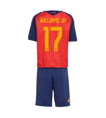 Spanien Nico Williams #17 Hemmaställ Barn VM 2026 Kortärmad (+ Korta byxor)